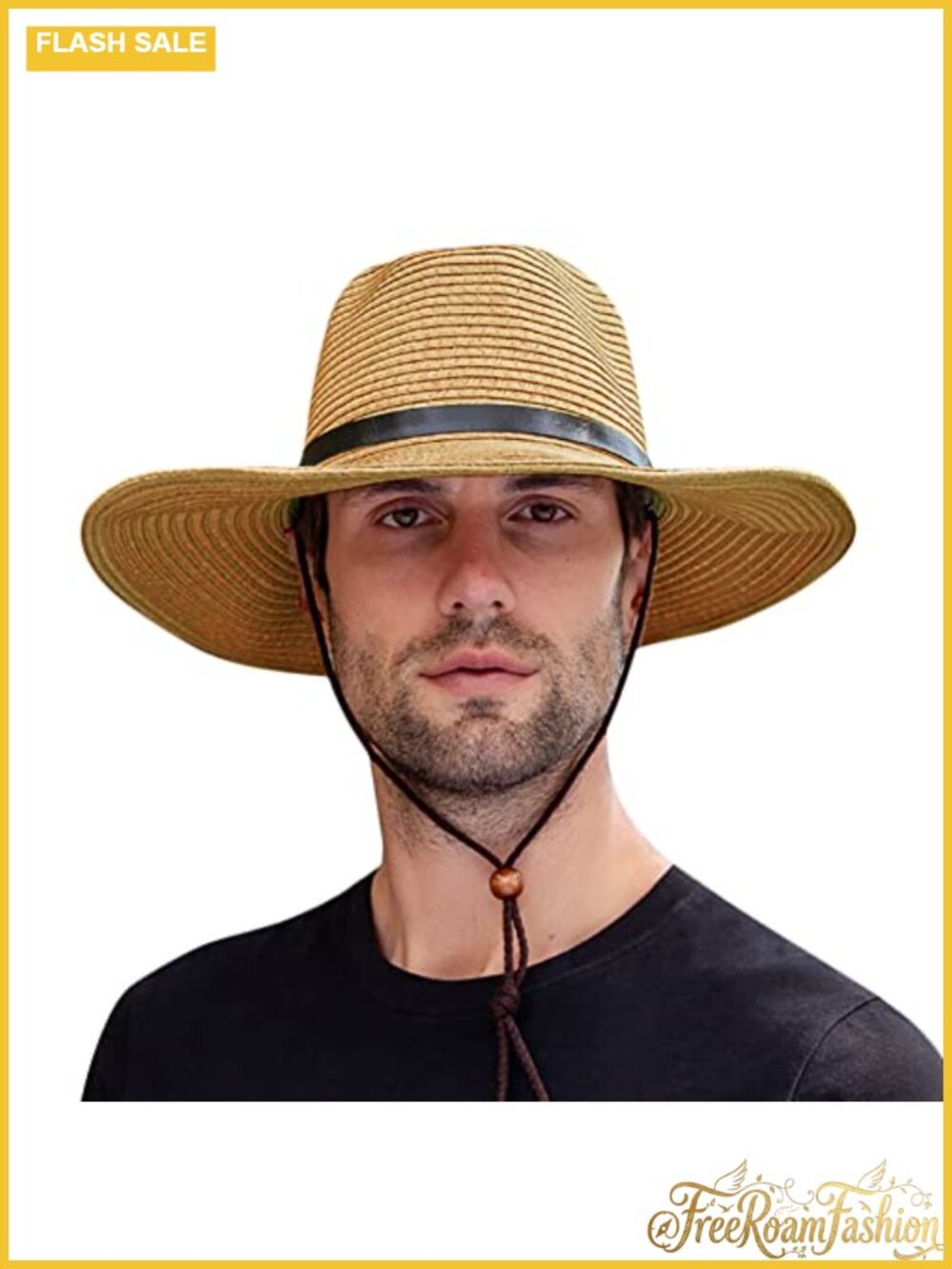 Foldable Straw Cowboy Hat Wide Brim Sun Hat Western Beach Panama